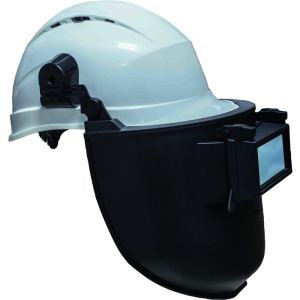 Vizieră de protecție facială - Policarbonat - Drepte, culoare Negru