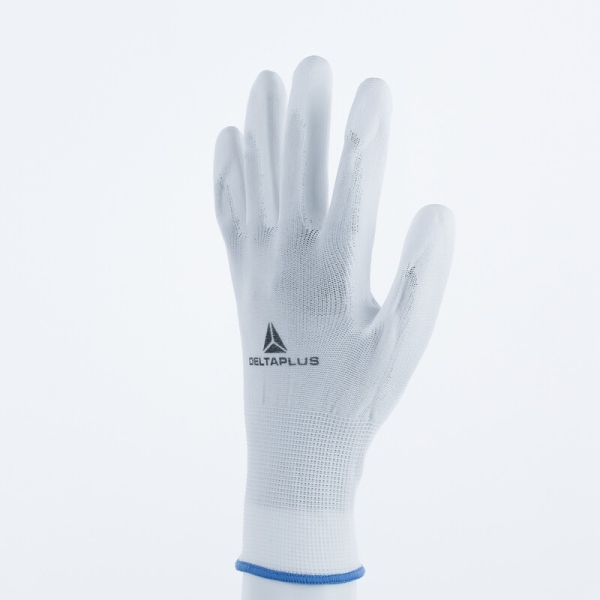 Mănușă tricotată cu strat protector - Poliamidă - PU - Calibru : 13, culori: Alb