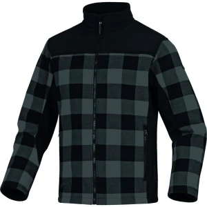 Jachetă călduroasă - Flanelă - 100% bumbac | Fleece - 100% poliester, culori: Gri-Negru, Roșu-Negru