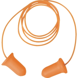 Dop de urechi - Spumă PU - Șnur - SNR:  35   dB  - Cutie de 200, culoare Portocaliu fluorescent