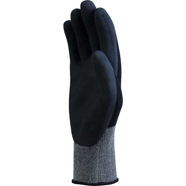 Mănușă tricotată cu strat protector - Poliester, Spandex - Spumă de nitril - Calibru : 15, culori: Negru