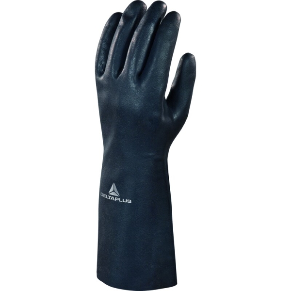 Mănușă impermeabilă cu fixare - Bumbac - Neopren neted - Calibru : 10 - Lungime :  380   mm , culori: Negru
