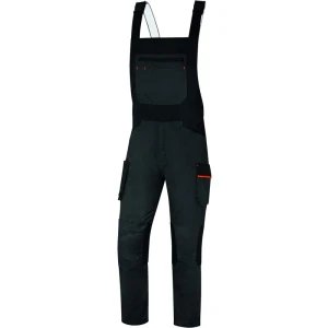 Salopetă de lucru - Twill - 63% poliester 34% bumbac 3% elastan, culori: Gri închis-Portocaliu