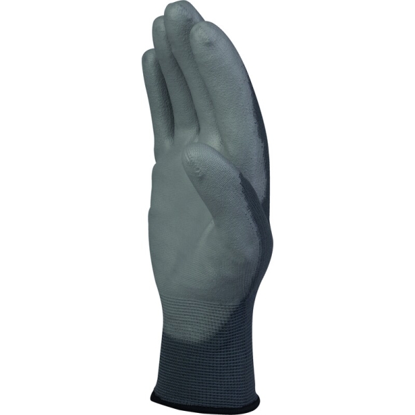 Mănușă tricotată cu strat protector - Poliester - PU - Calibru : 13, culori: Gri