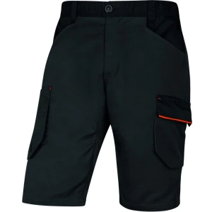 Bermudă de lucru - Twill - 63% poliester 34% bumbac 3% elastan, culori: Gri închis-Portocaliu