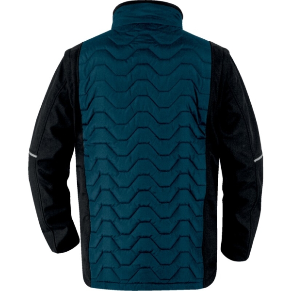 Jachetă călduroasă -  Pongee - 100% poliester reciclat | Softshell - 96% poliester reciclat 4% elastan - 2 straturi laminate, culori: Bleumarin-Negru, Gri închis - Negru, Kaki-Negru