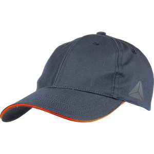 Șapcă -  Twill - 65% poliester 35% bumbac, culoare Gri-Portocaliu