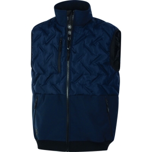 Vestă de puf călduroasă -  Pongee - 100% poliester reciclat - Membrană TPU, 2 straturi laminate | Softshell - 94% poliester reciclat 6% elastan - Membrană TPU, 3 straturi laminate | Căptuşeală: Tafta - 100% poliester reciclat, culori: Bleumarin, Negru
