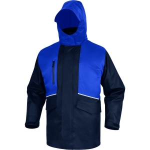 Geacă impermeabilă 5 în 1 -  Pongee - 100% poliester - Acoperire PVC | Căptuşeală: Tafta - 100% poliester, culori: Bleumarin-Albastru regal, Negru-Gri