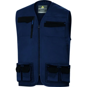 Vestă de lucru -  Twill - 65% poliester 35% bumbac, culori: Bleumarin-Albastru regal, Gri închis, Gri-Portocaliu