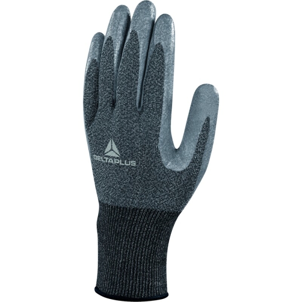 Mănușă tricotată cu strat protector - SOFTnocut - Nitril neted - Calibru : 18, culori: Gri