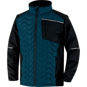 Jachetă călduroasă - Pongee - 100% poliester reciclat | Softshell - 96% poliester reciclat 4% elastan - 2 straturi laminate, culori: Bleumarin-Negru, Gri închis - Negru, Kaki-Negru