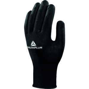 Mănușă tricotată cu strat protector - Poliamidă - PU - Calibru : 15, culori: Negru