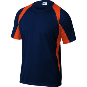 Tricou -  Tricotaj - 100% poliester, culori: Gri-Bleumarin, Bleumarin-Portocaliu, Negru-Galben, Portocaliu-Bleumarin, Verde-Gri, Roșu-Gri