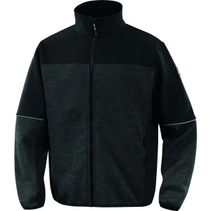 Jachetă din polar - Tricotaj - 100% poliester | Softshell - 96% poliester 4% elastan - 2 straturi laminate, culori: Gri-Negru, Negru