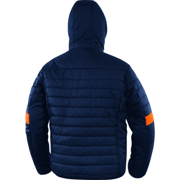 Geacă de puf hidrofugă -  Ripstop - 100% poliamidă - Acoperire poliuretanică | Căptuşeală: Tafta - 100% poliester, culori: Bleumarin-Portocaliu, Gri-Negru, Negru-Galben