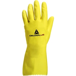 Mănușă impermeabilă fără fixare, cu material polar - Latex cu motiv ștanțat - Lungime :  300   mm , culori: Galben