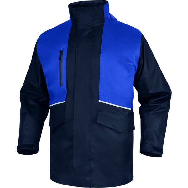 Geacă impermeabilă 5 în 1 -  Pongee - 100% poliester - Acoperire PVC | Căptuşeală: Tafta - 100% poliester, culori: Bleumarin-Albastru regal, Negru-Gri