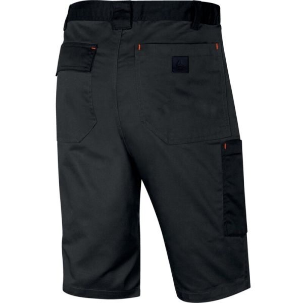Bermudă de lucru -  Twill - 63% poliester 34% bumbac 3% elastan, culori: Gri închis-Portocaliu
