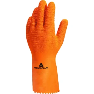 Mănușă impermeabilă cu fixare - Latex texturat aderent - Lungime : 300 mm , culori: Portocaliu
