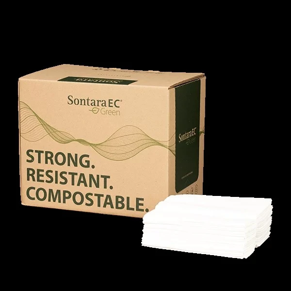 Lavete industriale Sontara EC® Green, albe, Z-fold, dimensiuni 325x420 mm, 300 buc/cutie