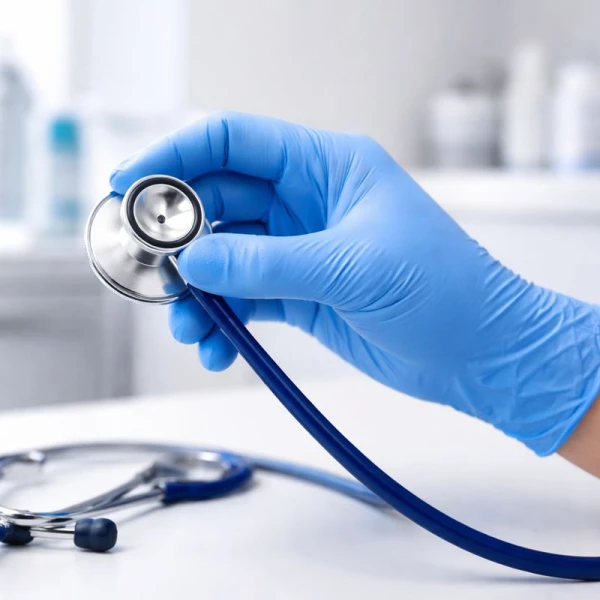 Manusi examinare, nitril, albastre, de unica folosinta, Protect Blue, nepudrate, 100buc / cutie pentru medical, HoReCa, saloane si domeniul industrial, calitate premium