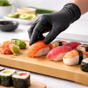 Manusi examinare, nitril, negre, de unica folosinta, Protect Black, nepudrate, 100buc / cutie pentru medical, HoReCa, saloane si domeniul industrial, calitate premium