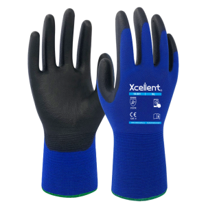 Manusi  Second-Skin LITE STAR, finete tesatura(gauge) 18, imersata in poliuretan pe palma, priza foarte buna si functie "touch screen", EN388: 3121X