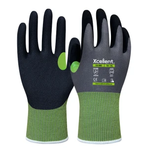 Manusi Diamond - N, tesatura(gauge) 18, second-skin, confort superior, ultra subtire si potrivire perfecta, imersie cu nitril, functie "touch screen", EN388:4X42C.