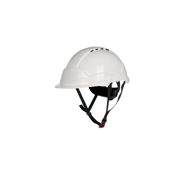 Cască de protecție industrială din ABS, alba, model PHOENIX WIND NO GLASS (fără ochelari integrați).