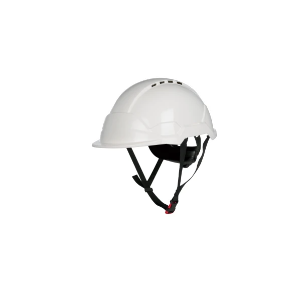 Cască de protecție industrială din ABS, alba, model PHOENIX WIND NO GLASS (fără ochelari integrați).