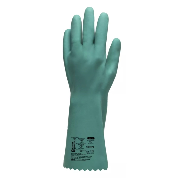 Manusi chimice din nitril, complet imersate, Coverguard EUROCHEM NI550 (1CHNI50) – lungime 35 cm, grosime 0,85 mm