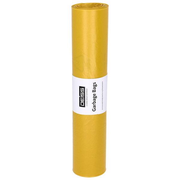 Saci menajeri 120 L, galben, HDPE, 50 buc/rola
