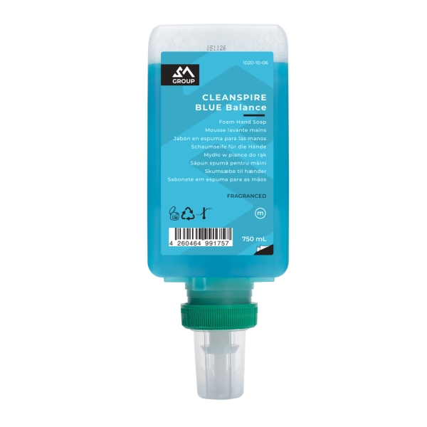 Sapun spuma pentru maini, fara parfum,SVEMA Cleanspire Blue – 750 ml compatibil cu dispensere LOGAN-M