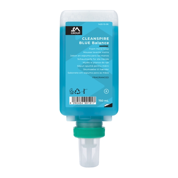 Sapun spuma pentru maini, fara parfum,SVEMA Cleanspire Blue – 750 ml compatibil cu dispensere LOGAN-A