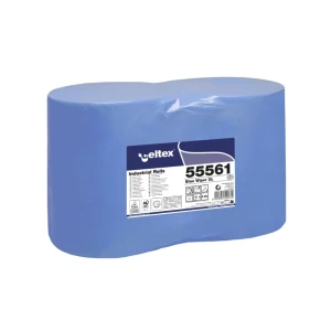 Rola hartie industriala albastra, 2 straturi, 1000 portii, din celuloza pura, 36 x 35.5 cm, 355 m, 2 role / bax